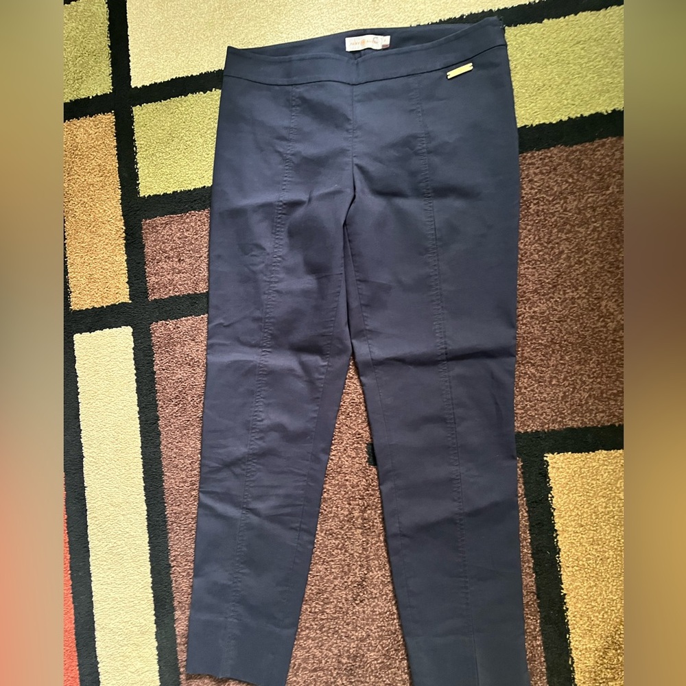 Chic and Timeless: Tory Burch Mid Rise Navy Blue Pants - Size 4